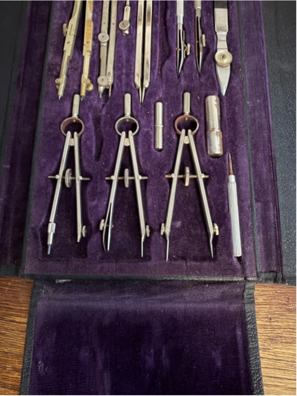 Vintage F.A.B. 550 German Drafting Compass Set Engineering Drawing Instruments C